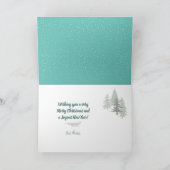 White Truck 4x4 met Sheltie, in Sneeuwkerst Feestdagen Kaart (Binnen)