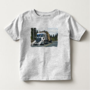 White Truck met Hay Bales voor truckers Kinder Shirts