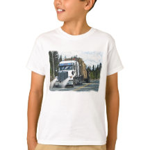 White Truck met Hay Bales voor truckers