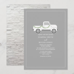  White Truck Wedding Kaart