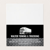 White Trucking Logo | Steel Trim | Logistics  Visitekaartje (Buitenkant ongevouwen)