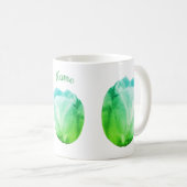 White Tulip Abstracte ventilatorkunst op maat Koffiemok (Voorkant rechts)