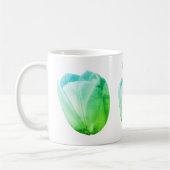 White Tulip Abstracte ventilatorkunst op maat Koffiemok (Links)