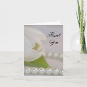 White Tulip and Pearls Bridesmaid Bedankt