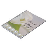 White Tulip and Pearls Spring Wedding Notitieboek (Linkerzijde)