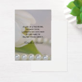 White Tulip and Pearls Wedding Charity Favor Kaart (Bureau)