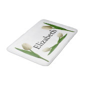 White Tulip Bathroom Bath Mat (Gekanteld)