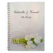White Tulip Bouquet Spring Wedding Notitieboek (Voorkant)