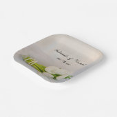 White Tulip Bouquet Spring Wedding Papieren Bordje (Gebogen)