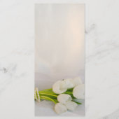 White Tulip Bouquet Spring Wedding Programme Programmakaart (Voorkant)