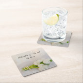 White Tulip Bouquet Wedding Kartonnen Onderzetters (Insitu)