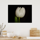 White Tulip Family:Liliaceae, Soort:Lilliopsida Poster (Keuken)