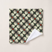 White Tulip Flower Abstract Pattern Bad Handdoek (Wasdoekje)