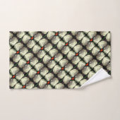 White Tulip Flower Abstract Pattern Bad Handdoek (Handdoek)