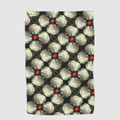 White Tulip Flower Abstract Pattern Golfhanddoek (Voorkant)