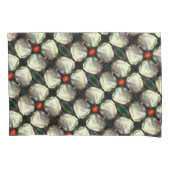 White Tulip Flower Abstract Pattern Kussensloop (Voorkant)