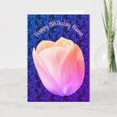 White Tulip Flower Art, gepersonaliseerd op zaterd Kaart (Voorkant)