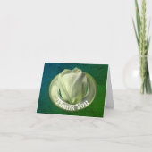 White Tulip Flower Art Hartelijk dank Bedankkaart (Voorkant)