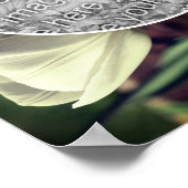 White Tulip Flower Lijst Creëer Uw eigen foto Poster (Hoek)