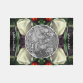 White Tulip Flower Personalized Voeg je eigen foto Fleece Deken (Voorkant (Horizontaal))