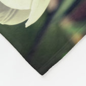 White Tulip Flower Personalized Voeg je eigen foto Fleece Deken (Hoek)
