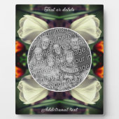 White Tulip Flower Personalized Voeg je eigen foto Fotoplaat (Voorkant)