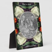 White Tulip Flower Personalized Voeg je eigen foto Fotoplaat (Zijkant)