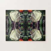 White Tulip Flower Personalized Voeg je eigen foto Legpuzzel (Horizontaal)