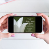 White Tulip Flower Spring Equinox Celebration Kaart