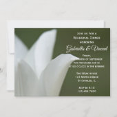 White Tulip Green Spring Wedding Rehearsal Dinner Kaart (Voorkant)