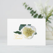 White Tulip INvitation Kaart (Staand voorkant)