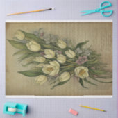 White Tulip Old Art Tissuepapier (Craft)