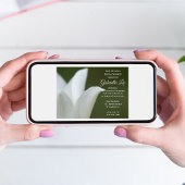 White Tulip on Green Spring Vrijgezellenfeest Kaart