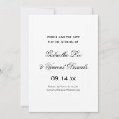 White Tulip Pearls Spring Wedding Save the Date (Achterkant)
