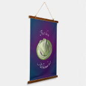 White Tulip Petals Abstracte Floral Hangend Wandkleed (Gebogen)