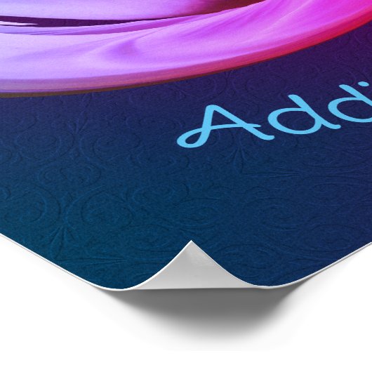 White Tulip Petals Tinted Abstract - persoonlijk Poster (Hoek)