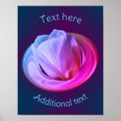 White Tulip Petals Tinted Abstract - persoonlijk Poster (Voorkant)