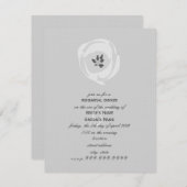 White Tulip repesal Dinner Invitation Kaart (Voorkant / Achterkant)