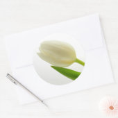 White Tulip Ronde Sticker (Envelop)