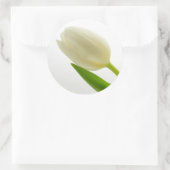 White Tulip Ronde Sticker (Tas)