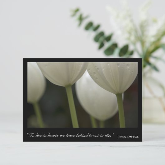 White Tulips Bedankt voor je sympathie (Staand voorkant)