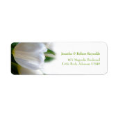 White Tulips Floral Wedding Address Etiket (Voorkant)