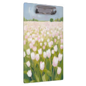 White Tulips Flower Field Painting Klembord (Rechts)