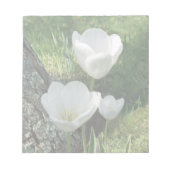 White Tulips Flower Trio Notitieblok (Voorkant)