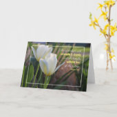 White Tulips Proverbs 31:25 Note Kaart (Gele Bloem)