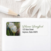 White Tulips Return Address Label (Insitu)