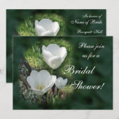 White Tulips Vrijgezellenfeest Kaart (Voorkant / Achterkant)