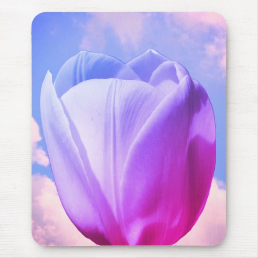 White Tulp Flower Tinted Muismat (Voorkant)