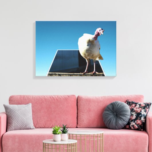 White Turkey Dimensional Popout Art, Canvas Afdruk (Insitu (Woonkamer))