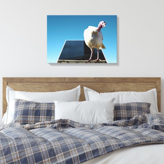 White Turkey Dimensional Popout Art, Canvas Afdruk (Insitu (Slaapkamer))